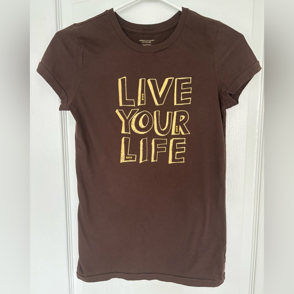 American Eagle Outfitters Brown Tee Size S